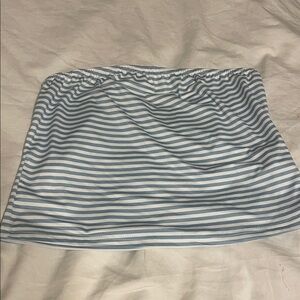 Striped Blue and White Women's Skirt